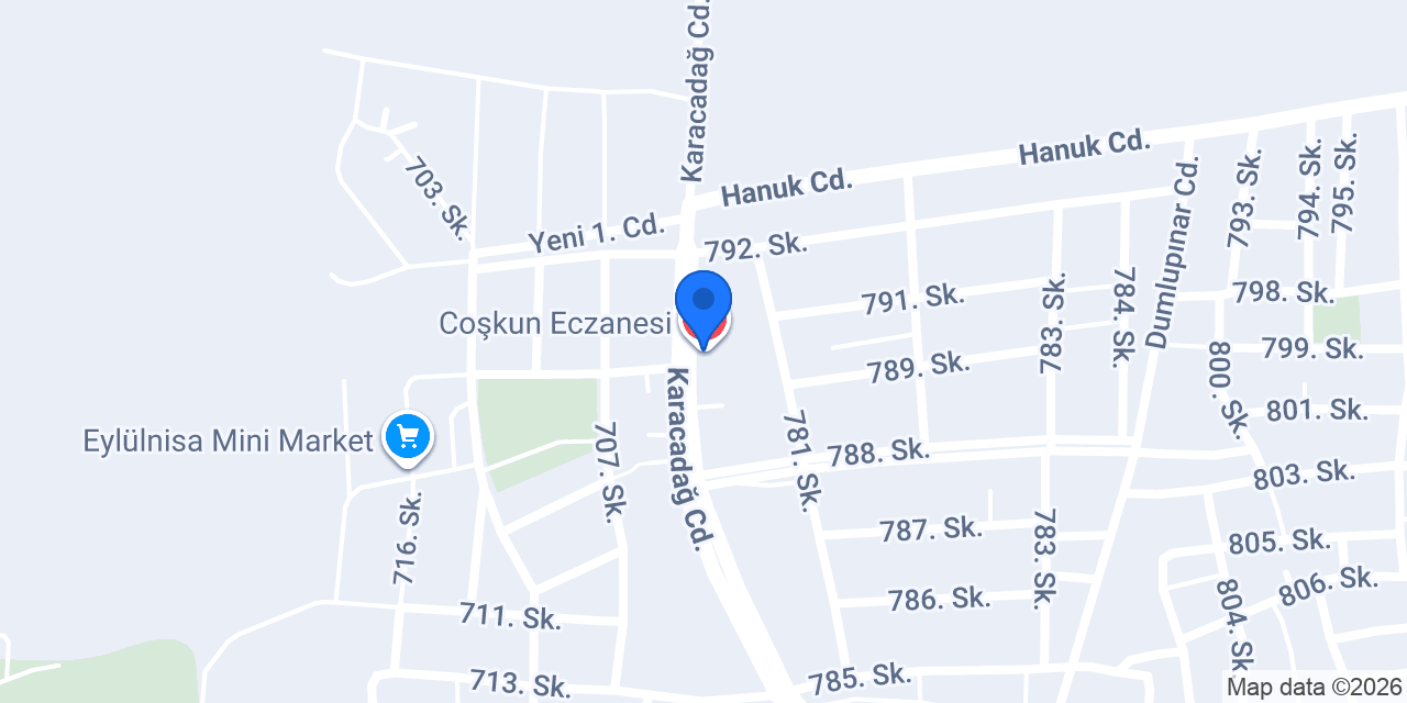 Coşkun Eczanesi konumu