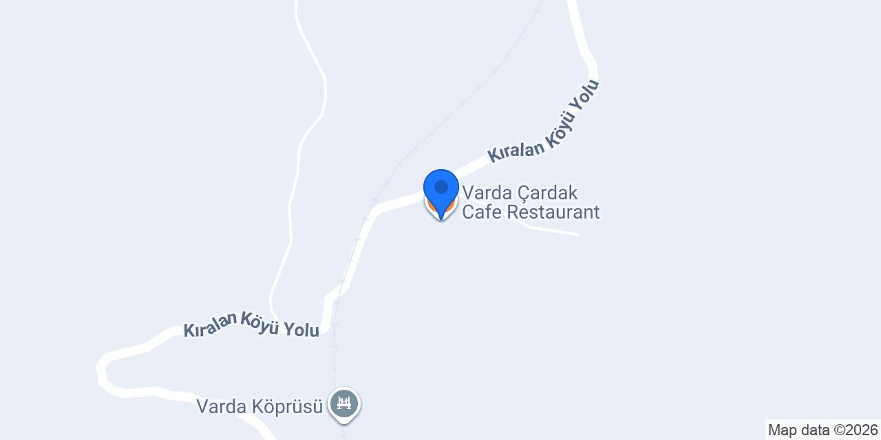 Varda Çardak Cafe Restaurant konumu