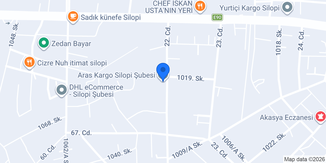 Aras Kargo Silopi Şubesi konumu