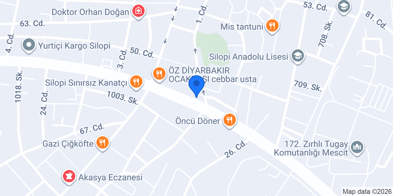 Akbank Silopi Şubesi konumu