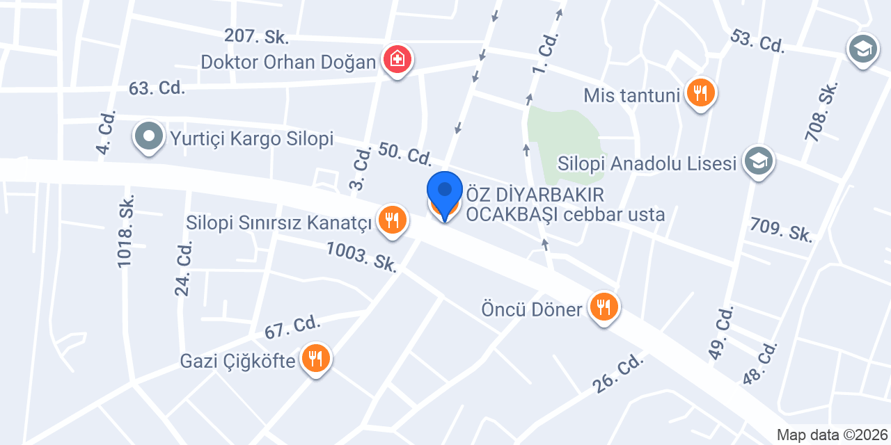 ÖZ DİYARBAKIR OCAKBAŞI cebbar usta konumu