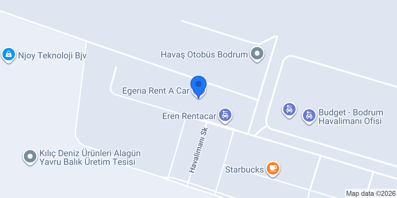 Egeria Rent A Car konumu