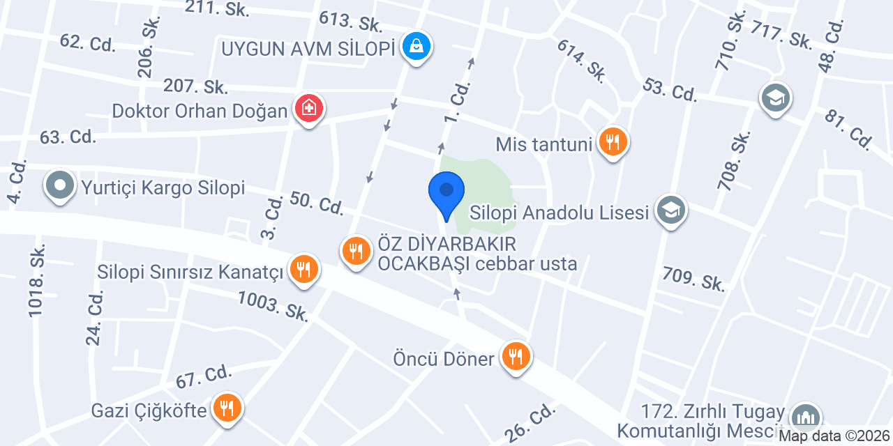 HAYAT ECZANESİ SİLOPİ konumu