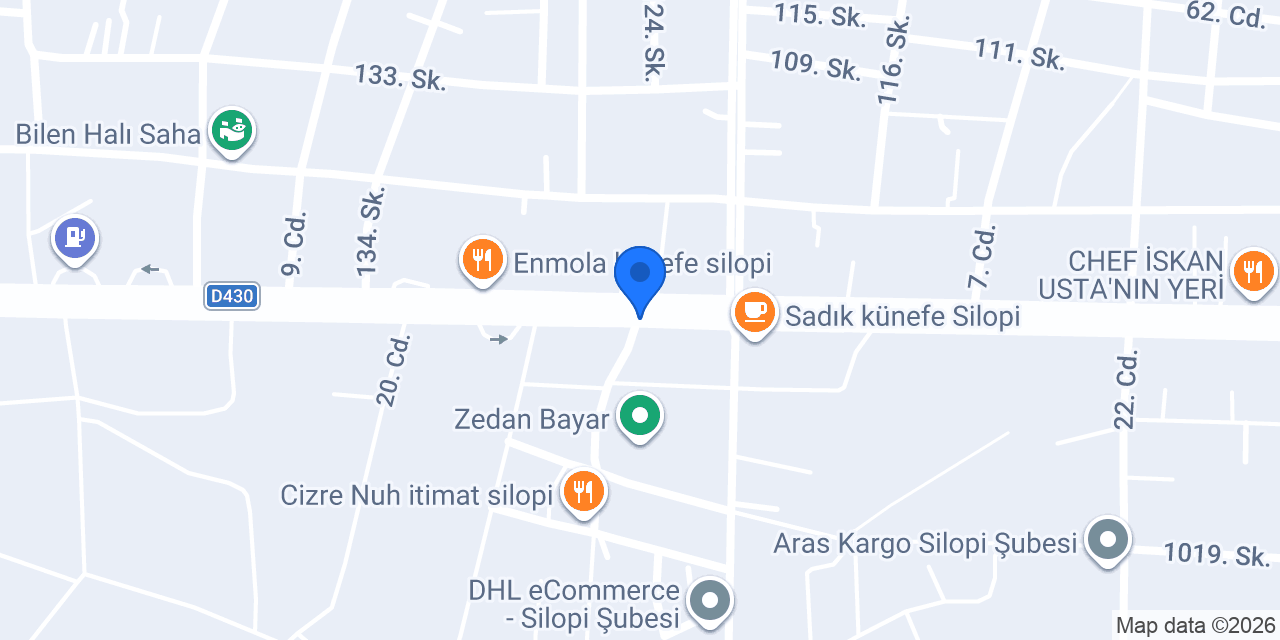 SİLOPİ ÖMEROĞLU OTO KİRALAMA konumu