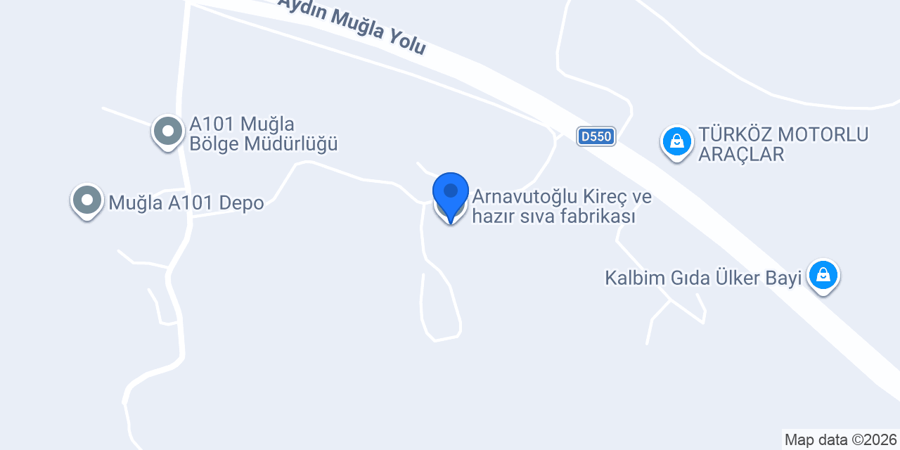 Arnavutoğlu Kireç ve hazır sıva fabrikası konumu