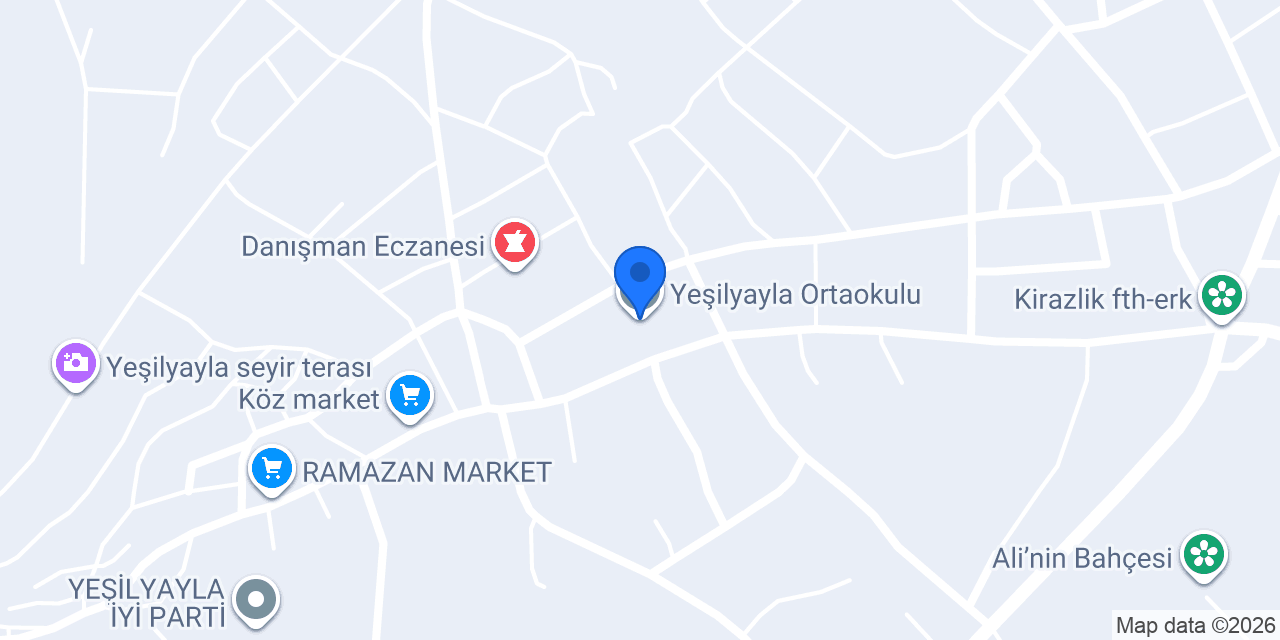 Yeşilyayla Ortaokulu konumu