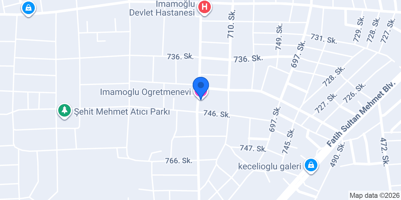 Imamoglu Ogretmenevi konumu
