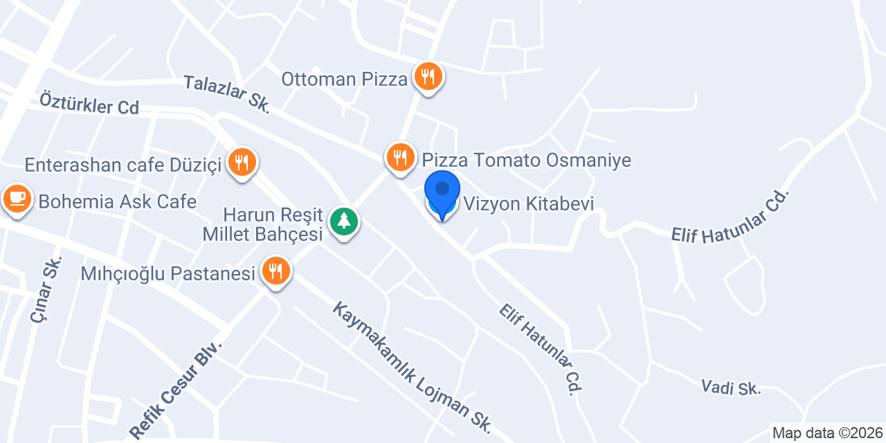 Vizyon Kitabevi konumu