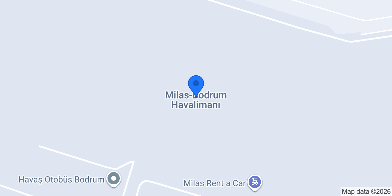 Milas-Bodrum Havalimanı konumu