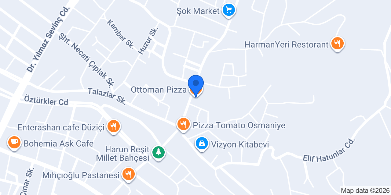 Ottoman Pizza konumu