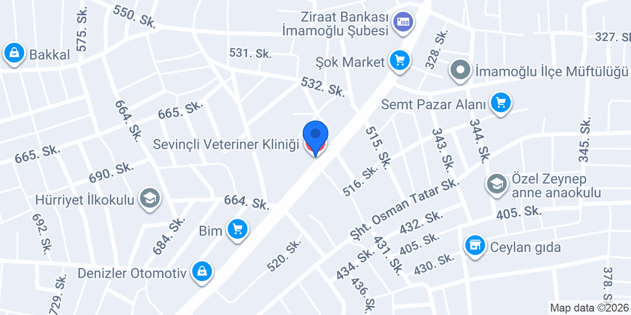 Sevinçli Veteriner Kliniği konumu