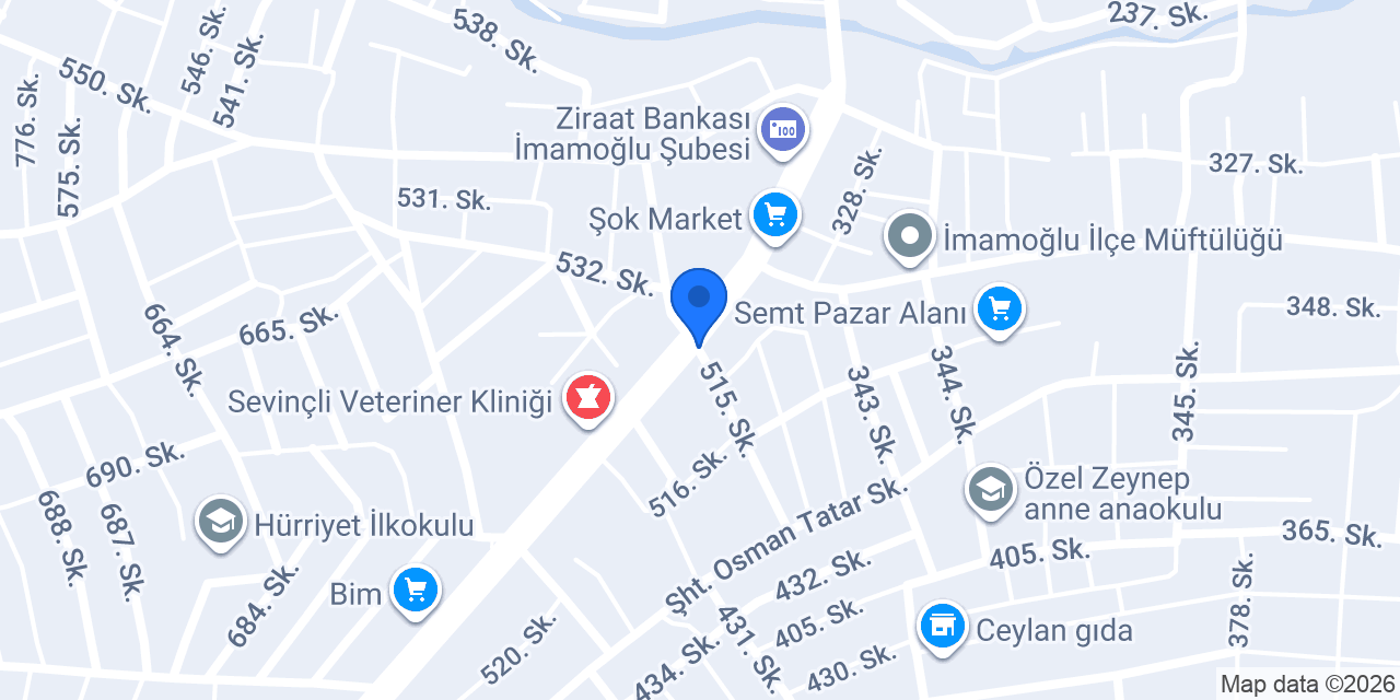 Ay-su Veteriner Kliniği konumu