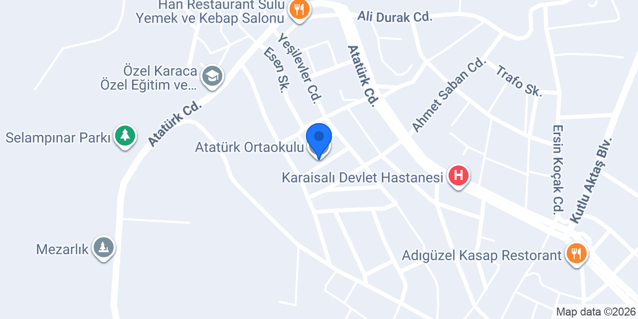Atatürk Ortaokulu konumu