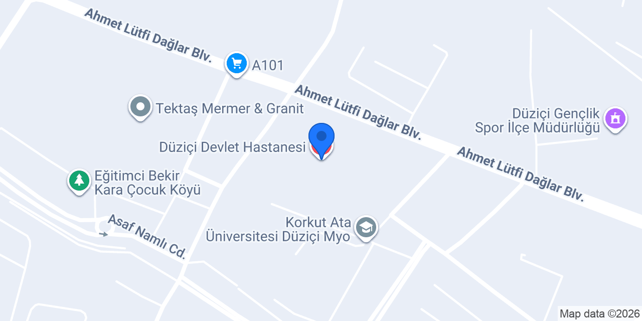 Düziçi Devlet Hastanesi konumu