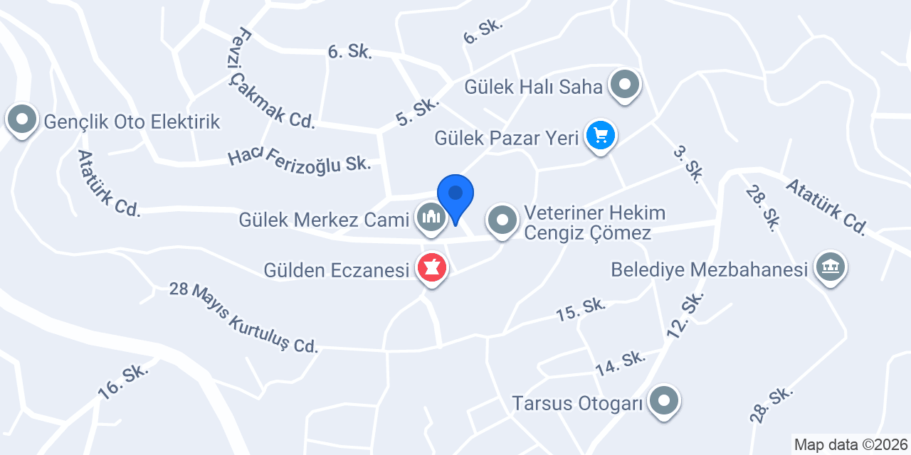 Gülek Aile Sağlığı Merkezi konumu