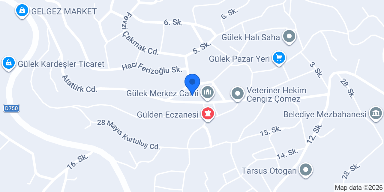 Gülek Fırını konumu