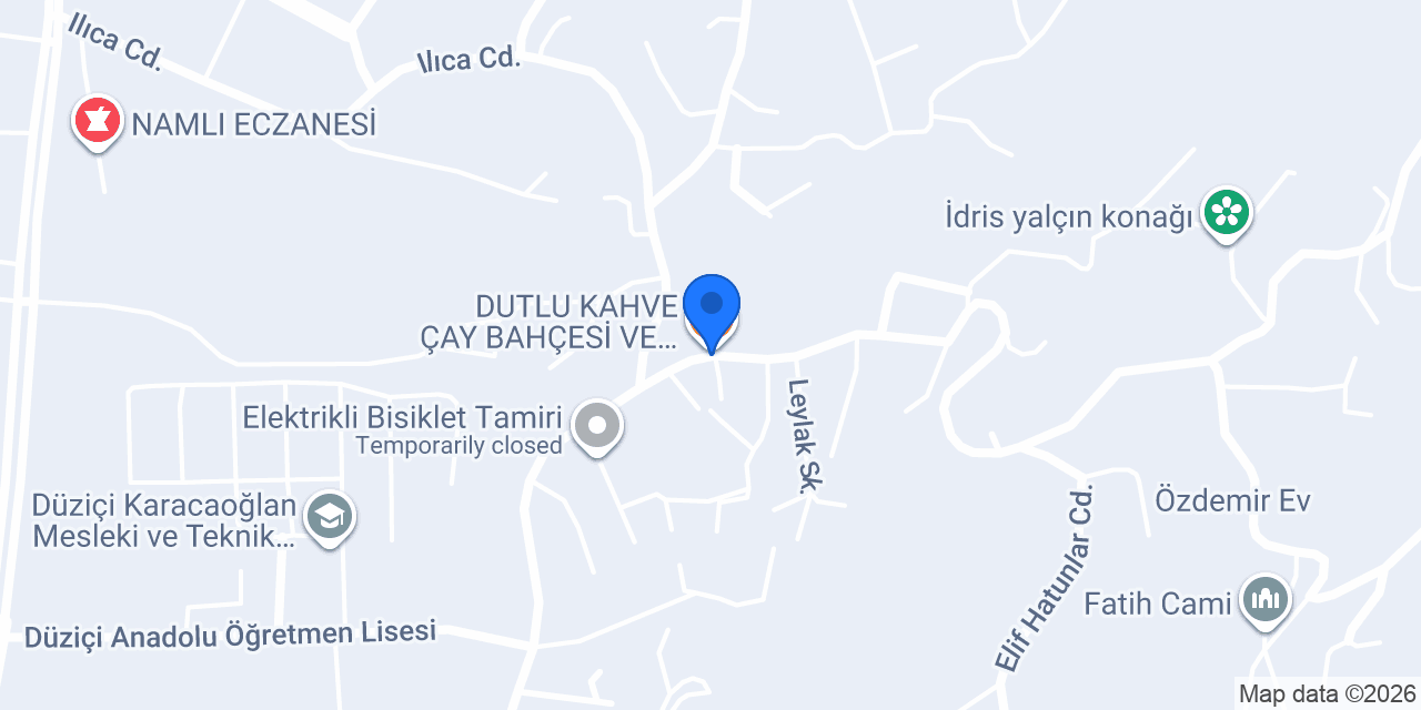 Haruniye Dutlu Cafe Restaurant konumu