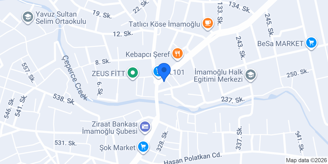 SANAT BAKLAVA-İMAMOĞLU ŞUBESİ konumu