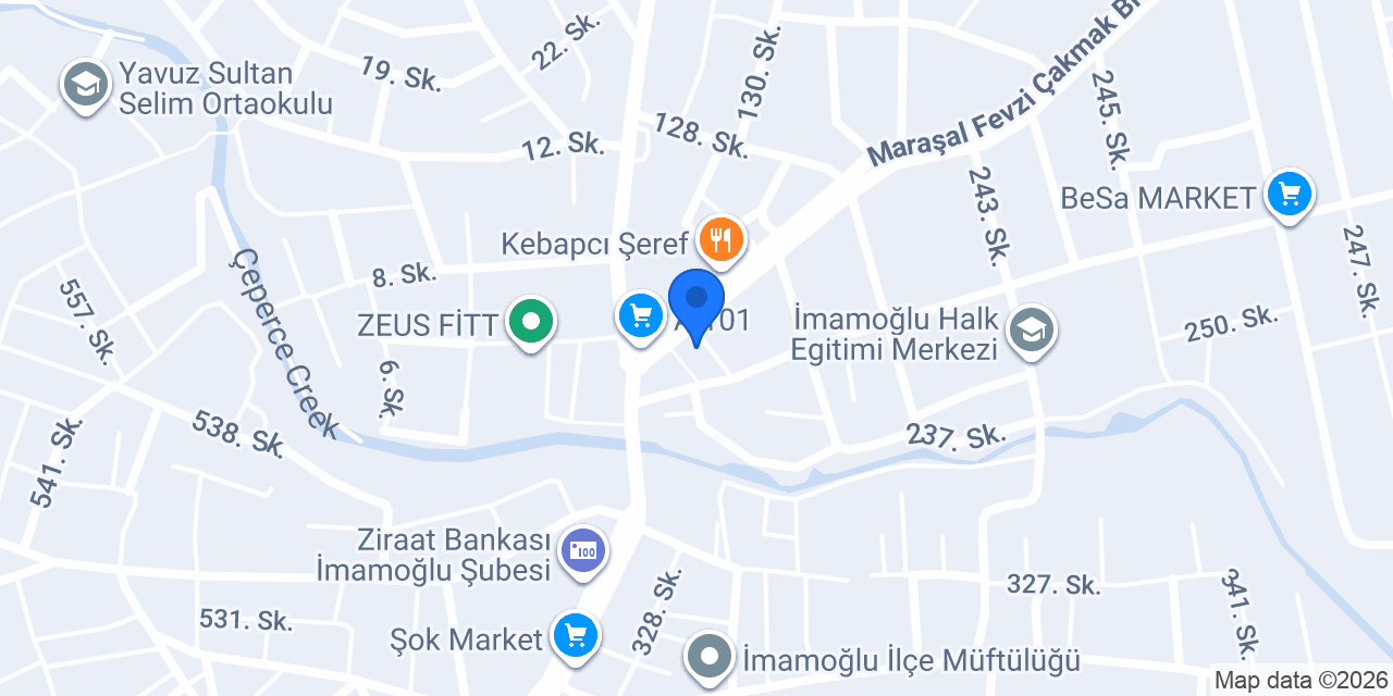 İmamoğlu Belediyesi konumu