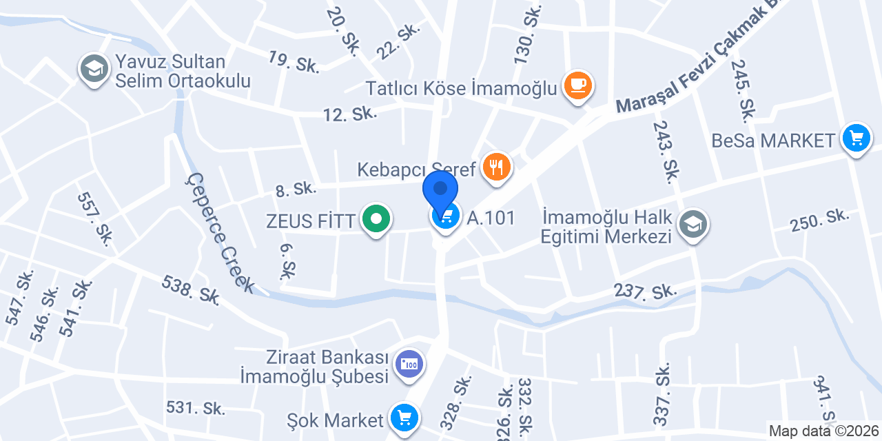 Oses Çiğ Köfte konumu