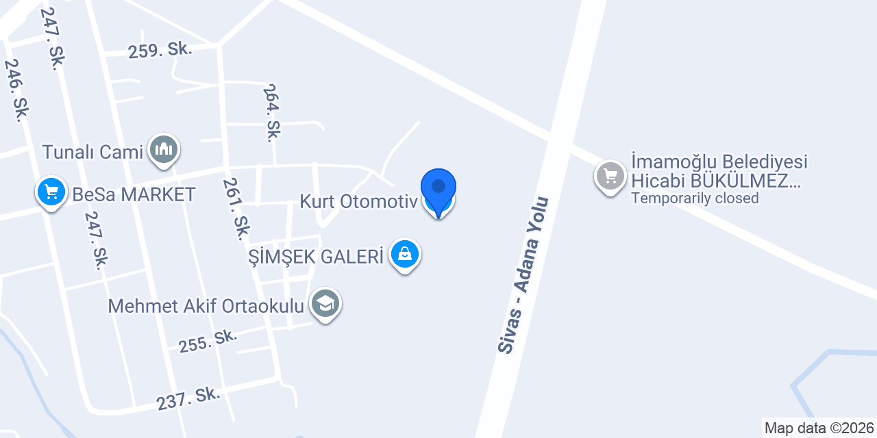 Kurt Otomotiv konumu