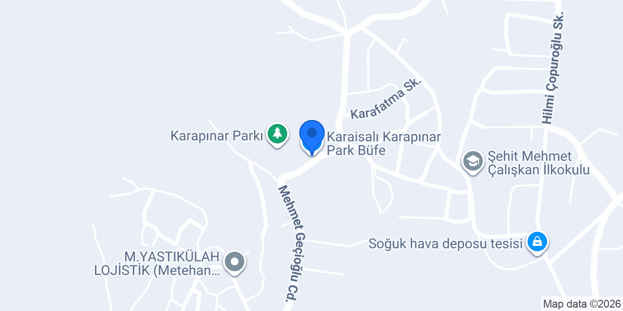 Karaisalı Karapınar Park Büfe konumu