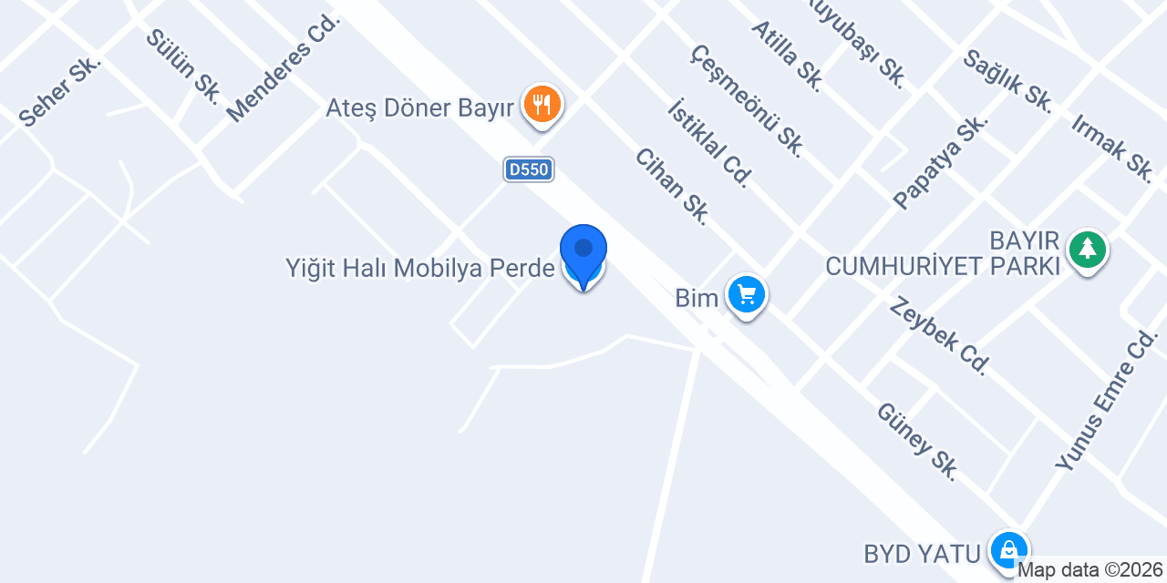 Yiğit Halı Mobilya Perde konumu
