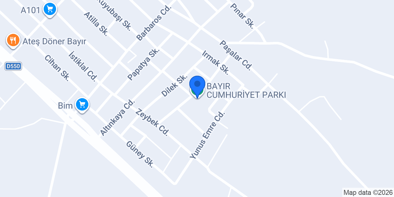 BAYIR CUMHURİYET PARKI konumu