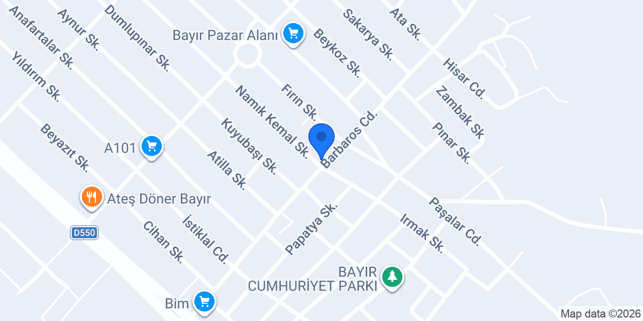 ECZANE BAYIR konumu