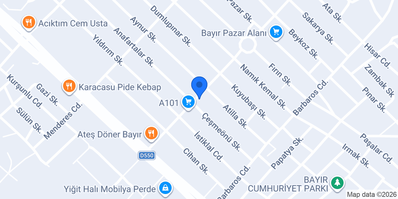 Şirin pastane konumu