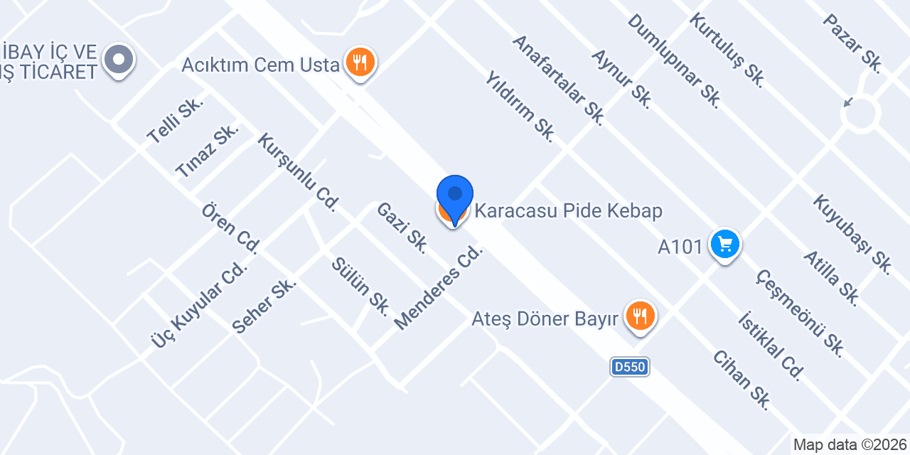 Karacasu Pide Kebap konumu