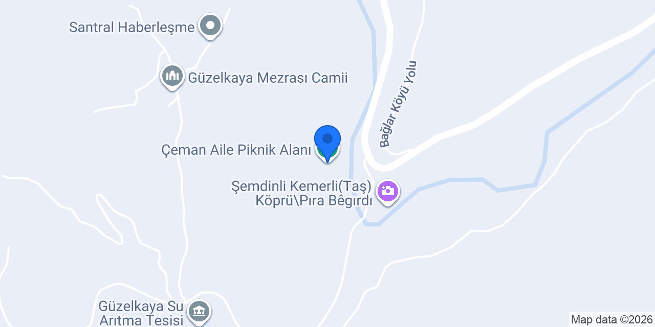 Çeman Aile Piknik Alanı konumu