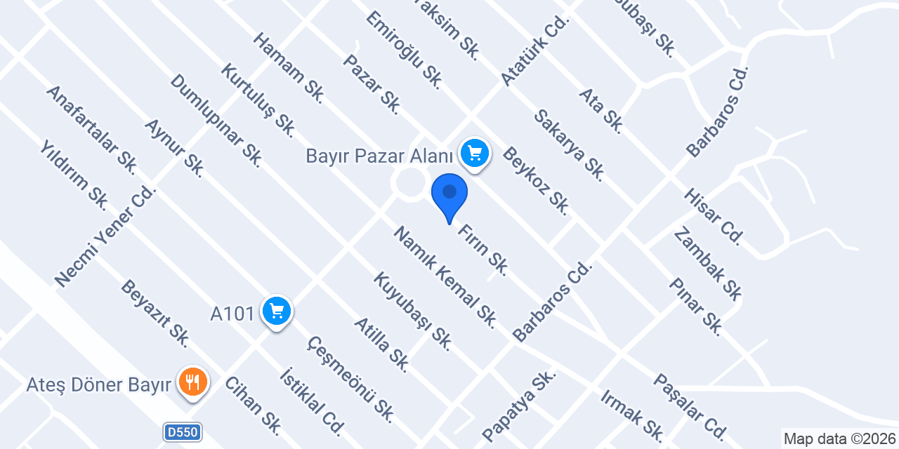 Öz Çilek Pastanesi konumu