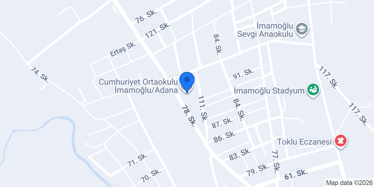 Cumhuriyet Ortaokulu İmamoğlu/Adana konumu