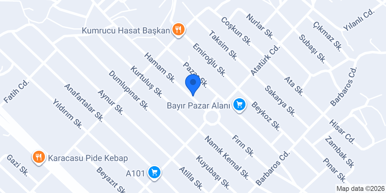 Derin Mobilya Beyaz Eşya konumu