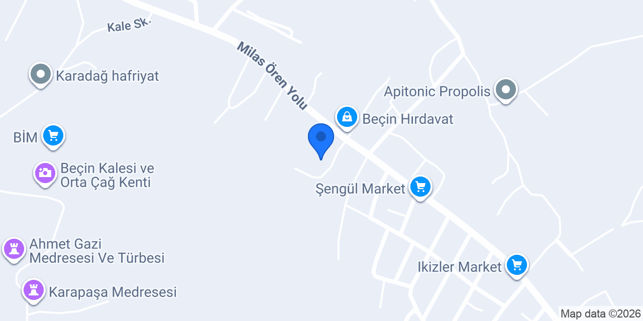 Beçin Belediyesi konumu