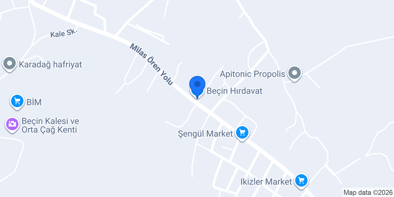 Beçin Hırdavat konumu