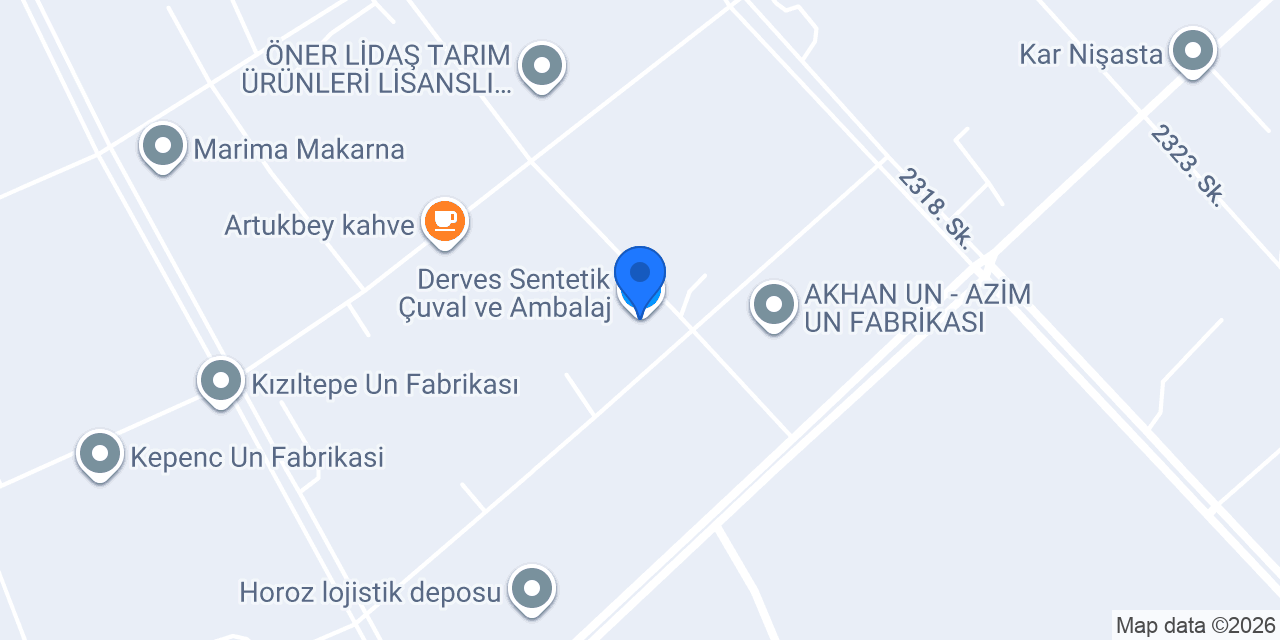 Derves Sentetik Çuval ve Ambalaj konumu