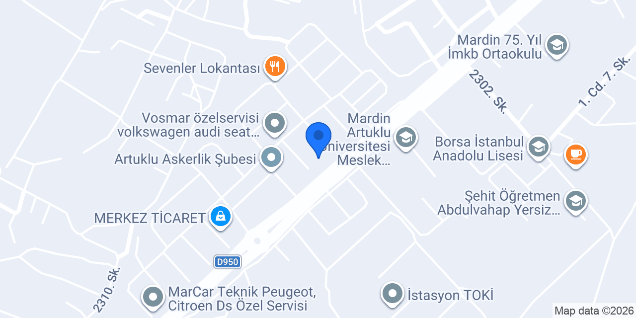 Martech oto tamir konumu