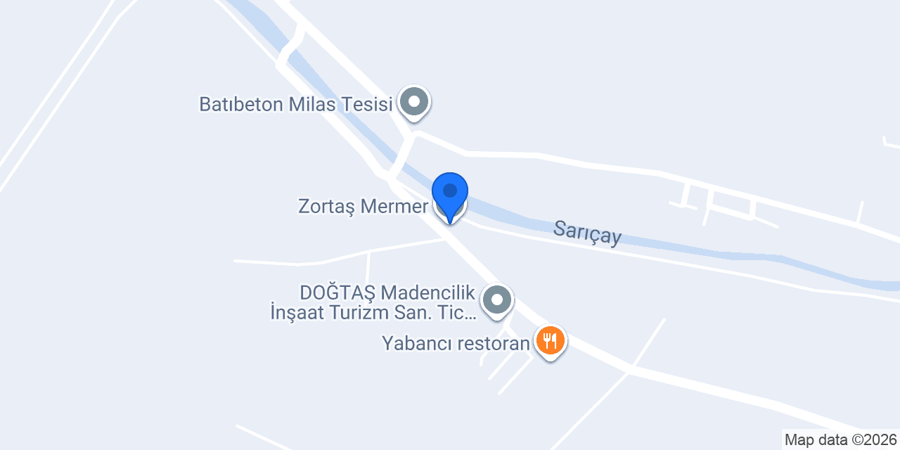 Zortaş Mermer konumu