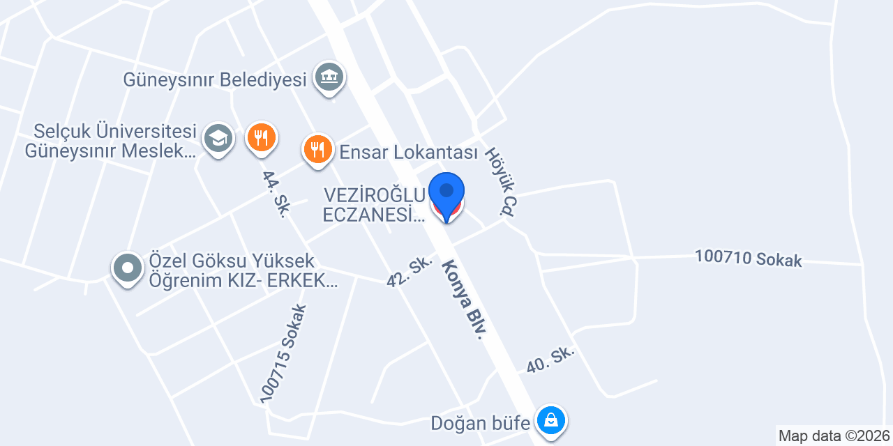 VEZİROĞLU ECZANESİ (GÜNEYSINIR) konumu
