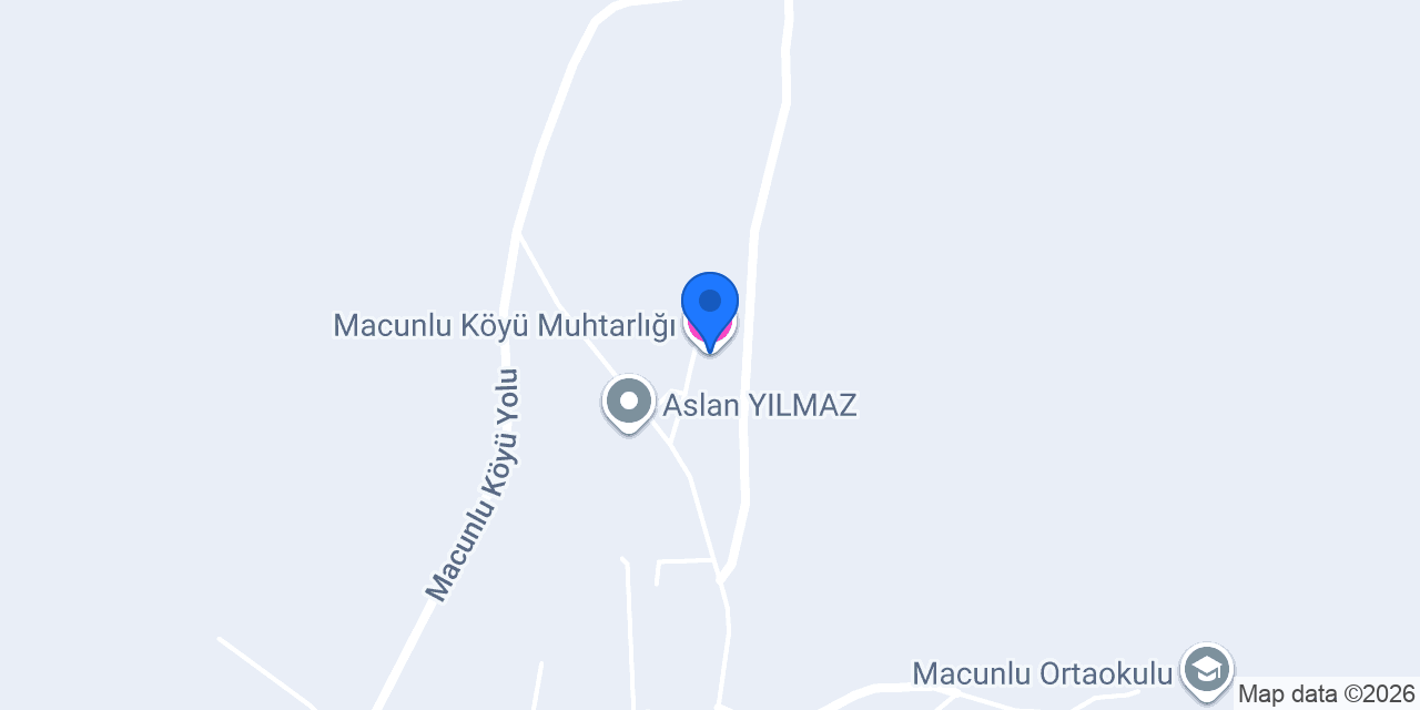 Macunlu Köyü Muhtarlığı konumu