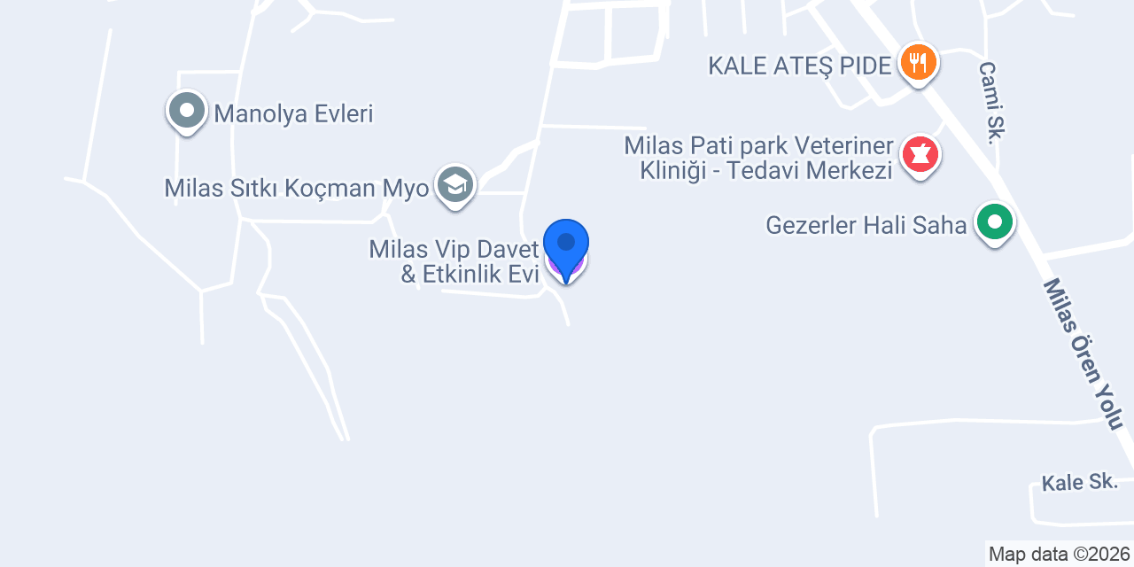 Milas Vip Davet & Etkinlik Evi konumu