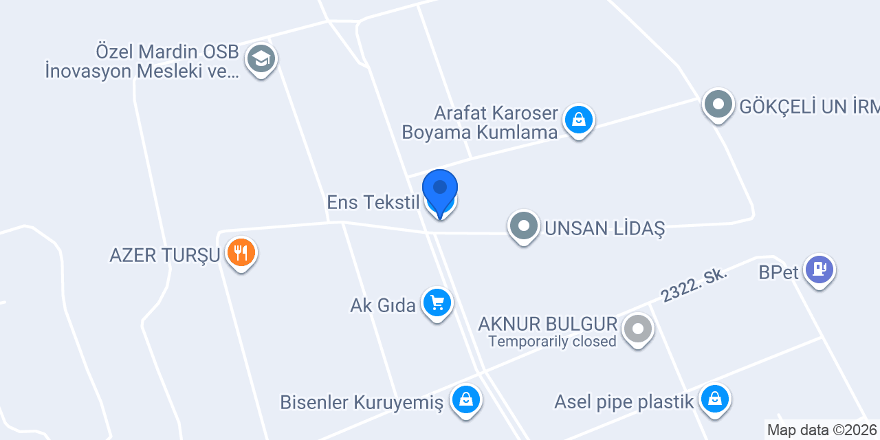 Ens Tekstil konumu