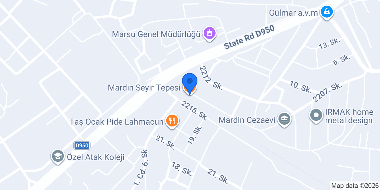 Mardin Seyir Tepesi konumu