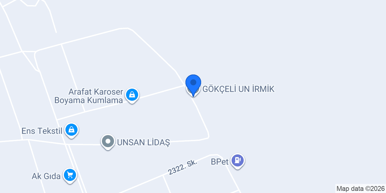 GÖKÇELİ UN İRMİK konumu