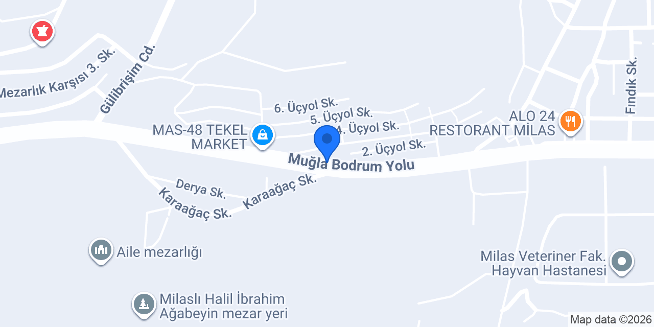 Özfeda Milas şube konumu