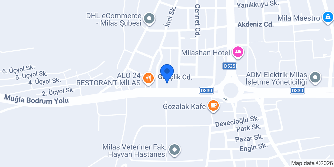 Milas Avcılık Canlı Yem konumu