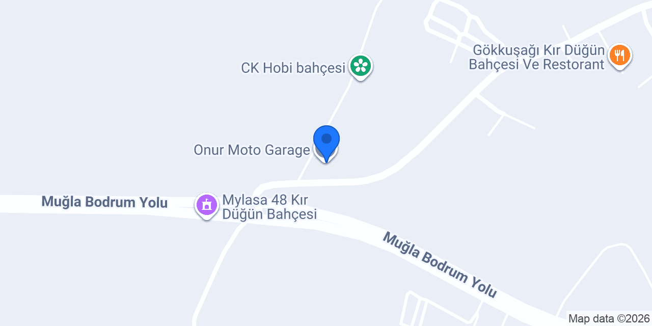 Onur Moto Garage konumu