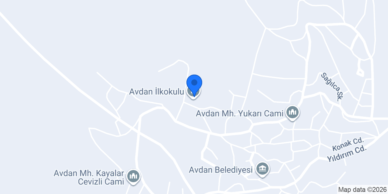 Avdan İlkokulu konumu